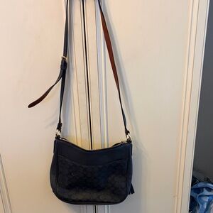 Elegant Designer Navy Crossbody Bag Coach